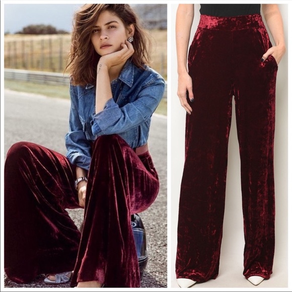 Pants - LAST ONE (Medium) - High Waisted Velvet Pants